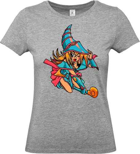  Dark Magician Girl Wink - Dark Magician Girl, Yu-Gi-Oh, Yugioh, anime, trading card game, TCG, fan art, t-shirt design, art print, kawaii, cute anime girl, retro anime, Duel Monsters, Yugi Muto, pop culture, magic - Standard T-Shirt (Frauen)