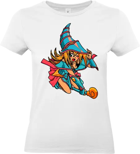  Dark Magician Girl Wink - Dark Magician Girl, Yu-Gi-Oh, Yugioh, anime, trading card game, TCG, fan art, t-shirt design, art print, kawaii, cute anime girl, retro anime, Duel Monsters, Yugi Muto, pop culture, magic - Standard T-Shirt (Frauen)