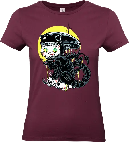 Cat Xenomorph Queen - Cat Xenomorph, Alien movie, cute horror, funny cat, sci-fi, fan art, t-shirt design, art print, spooky cat, Ripley, horror fan, macabre, funny graphic, quirky, movie mashup, geek art - Standard T-Shirt (Frauen)