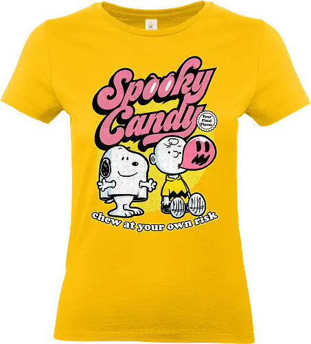 Spooky Beagle Candy - Spooky, Spooky Season, Cute, Funny, Halloween, Creepy, Candy, Classic, Comic, Tv Show, Beagle, Bubble Gum, dog, pet - Standard T-Shirt (Frauen)