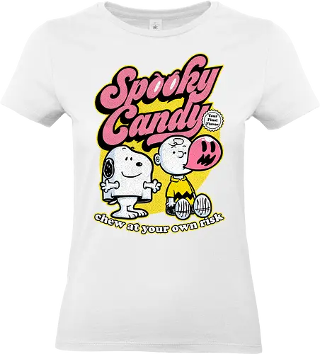 Spooky Beagle Candy - Spooky, Spooky Season, Cute, Funny, Halloween, Creepy, Candy, Classic, Comic, Tv Show, Beagle, Bubble Gum, dog, pet - Standard T-Shirt (Frauen)