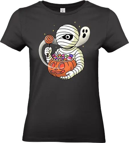 Sugar Pharaoh  - sugar pharaoh, mummy, Halloween mummy, Halloween candy, humor, trick or treat, spooky cute, Halloween night, sugar mummy, creepy cute - Standard T-Shirt (Frauen)