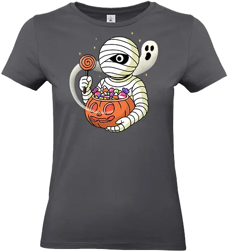 Sugar Pharaoh  - sugar pharaoh, mummy, Halloween mummy, Halloween candy, humor, trick or treat, spooky cute, Halloween night, sugar mummy, creepy cute - Standard T-Shirt (Frauen)