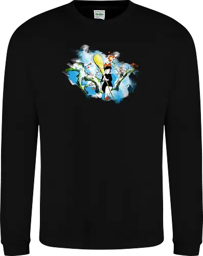 Sumi-e little witch - anime, movie, little witch, Kiki, movie, japan pop culture - Sweatshirt