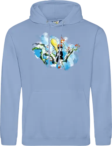 Sumi-e little witch - anime, movie, little witch, Kiki, movie, japan pop culture - Standard Hoodie