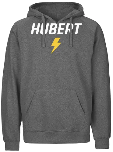 Hubert(DER ECHTE) - Hubert, Speed, Blitz, Power, Sport, Energie, Training, Fitness, Dynamik, Lifestyle - Fairtrade Hoodie