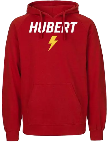 Hubert(DER ECHTE) - Hubert, Speed, Blitz, Power, Sport, Energie, Training, Fitness, Dynamik, Lifestyle - Fairtrade Hoodie