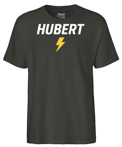 Hubert(DER ECHTE) - Hubert, Speed, Blitz, Power, Sport, Energie, Training, Fitness, Dynamik, Lifestyle - Fairtrade T-Shirt