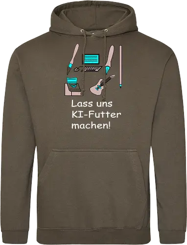 Lass uns KI-Futter machen, weiße Schrift