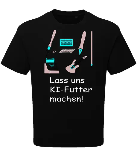 Lass uns KI-Futter machen, weiße Schrift