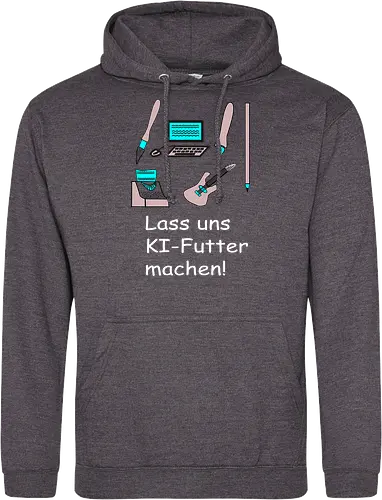 Lass uns KI-Futter machen, weiße Schrift