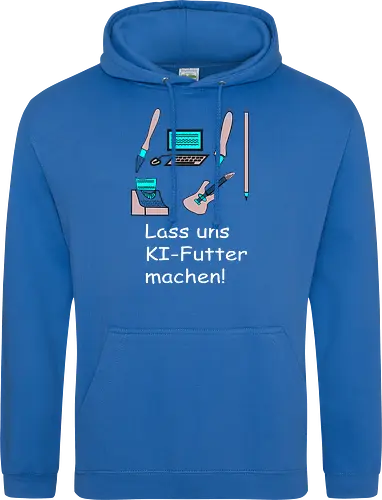 Lass uns KI-Futter machen, weiße Schrift