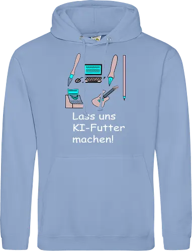 Lass uns KI-Futter machen, weiße Schrift