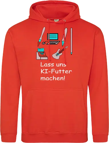 Lass uns KI-Futter machen, weiße Schrift