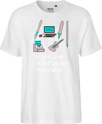 Lass uns KI-Futter machen, weiße Schrift