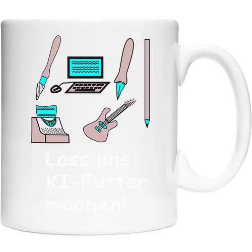 Lass uns KI-Futter machen, weiße Schrift