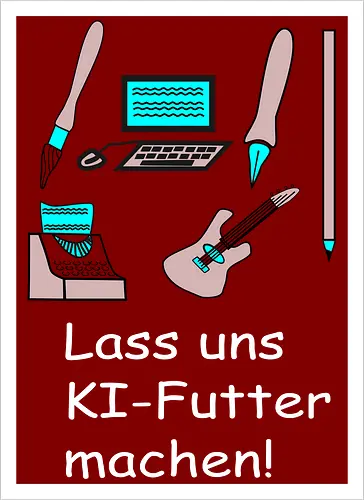 Lass uns KI-Futter machen, weiße Schrift