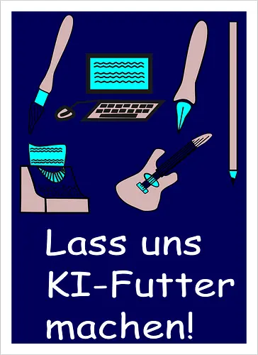 Lass uns KI-Futter machen, weiße Schrift