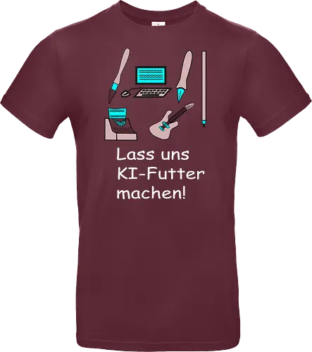 Lass uns KI-Futter machen, weiße Schrift