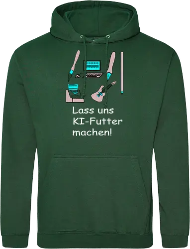 Lass uns KI-Futter machen, weiße Schrift