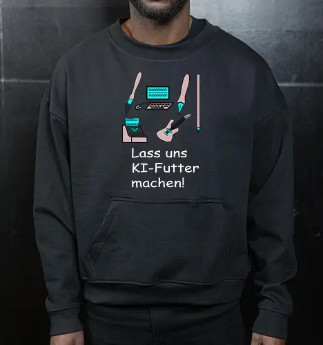 Lass uns KI-Futter machen, weiße Schrift