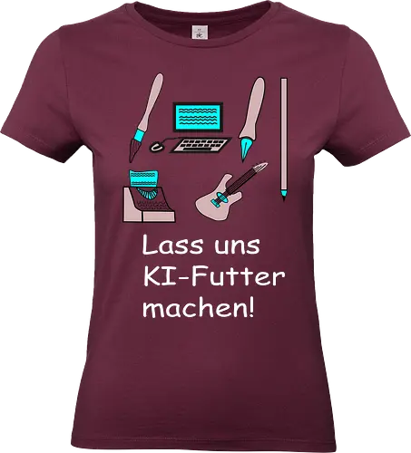 Lass uns KI-Futter machen, weiße Schrift