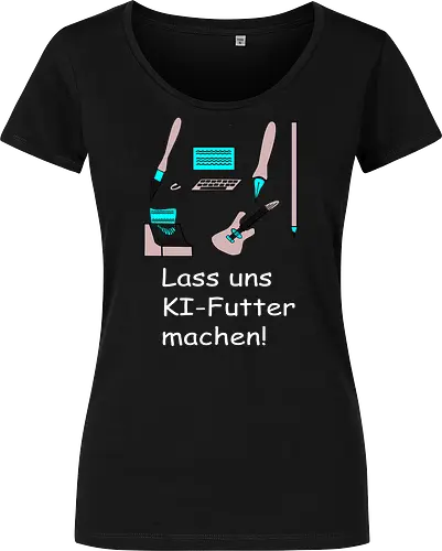 Lass uns KI-Futter machen, weiße Schrift