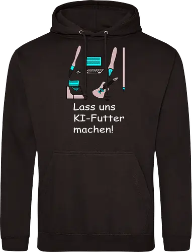 Lass uns KI-Futter machen, weiße Schrift