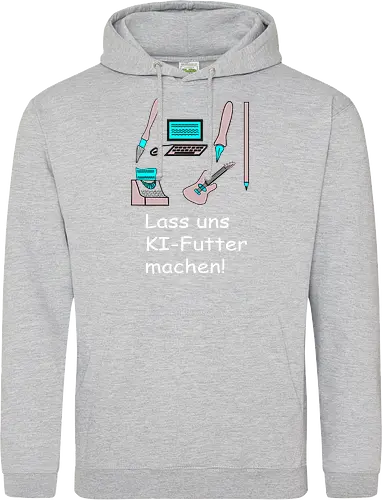 Lass uns KI-Futter machen, weiße Schrift