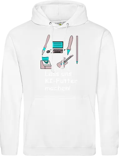 Lass uns KI-Futter machen, weiße Schrift