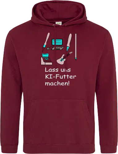 Lass uns KI-Futter machen, weiße Schrift