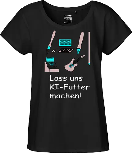 Lass uns KI-Futter machen, weiße Schrift