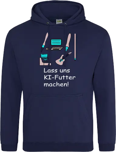 Lass uns KI-Futter machen, weiße Schrift