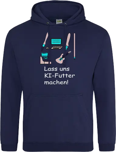 Lass uns KI-Futter machen, weiße Schrift