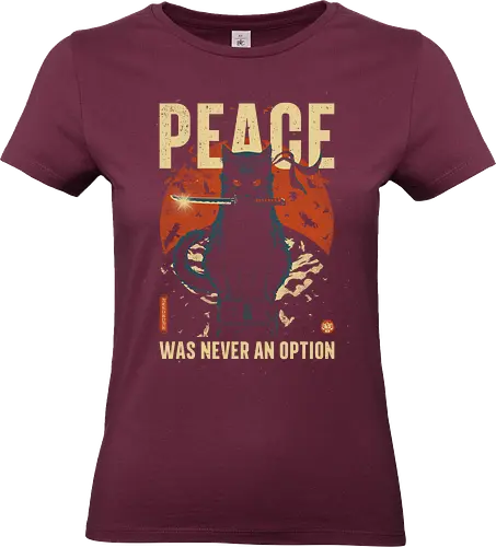 Shinobi Cat - Peace Was Never An Option - Peace Was Never An Option, cute cat, shinobi, ninja, duck meme, cat with knife, violence, knife, katana, samurai, japanese, vintage, retro, anime, manga, funny, meme, humor, parody - Standard T-Shirt (Frauen)