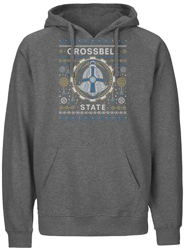 Crossbell State Ugly Sweater - trails in the sky, legend of heroes, ys, crossbell, bracer guild, trails from zero, trails into reverie, trails of cold steel, gaming, video game, trails to azure, tio plato, mishy, ugly christmas sweater, xmas - Fairtrade Hoodie