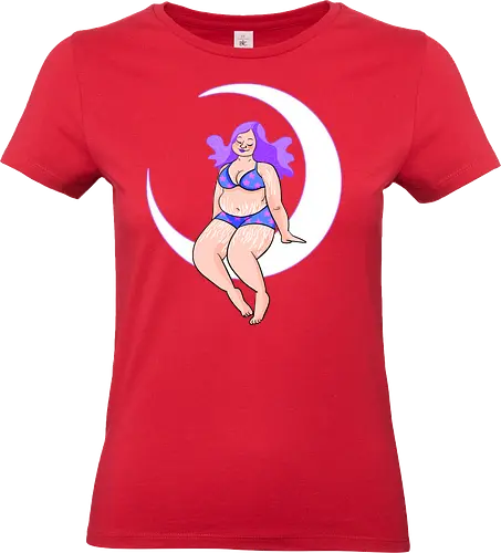 Lunar Scars (ohne Background) - Comic, Frau, Woman, Weiblichkeit, Feminusmus, Mond - Standard T-Shirt (Frauen)