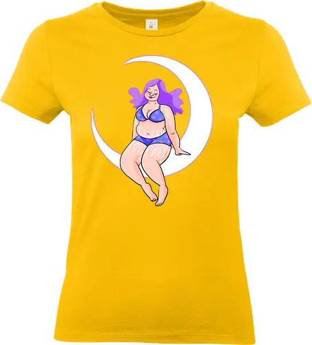 Lunar Scars (ohne Background) - Comic, Frau, Woman, Weiblichkeit, Feminusmus, Mond - Standard T-Shirt (Frauen)