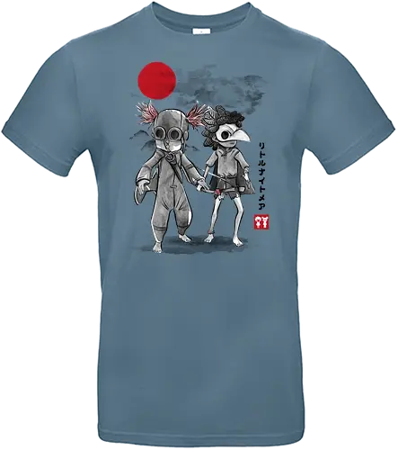 Low and Alone sumi e - video games, gamer, gaming, pink, painting, retro, cute, little nightmares III, cosplay - Standard T-Shirt