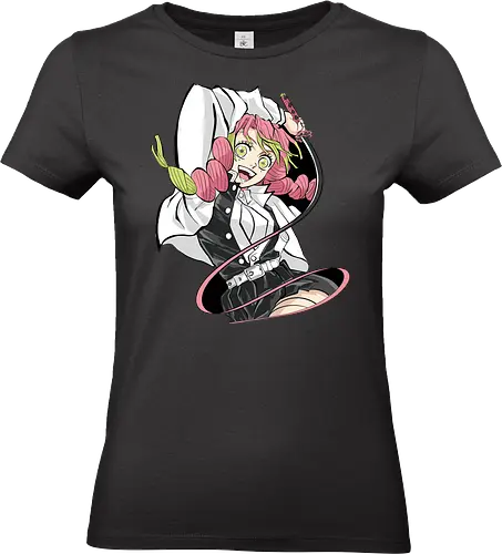 Kanroji Mitsuri: Love Hashira's Smile - Mitsuri Kanroji, Love Hashira, Slayer, Hashira, anime, manga, fan art, t-shirt design, art print, Nichirin Sword, cute anime girl, geek art, stylish, KNY, cool anime art, pink hair - Standard T-Shirt (Frauen)