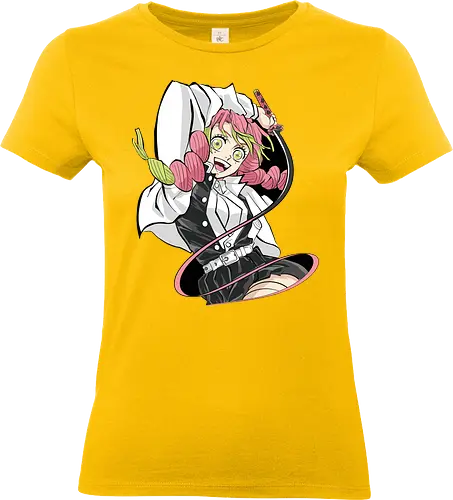 Kanroji Mitsuri: Love Hashira's Smile - Mitsuri Kanroji, Love Hashira, Slayer, Hashira, anime, manga, fan art, t-shirt design, art print, Nichirin Sword, cute anime girl, geek art, stylish, KNY, cool anime art, pink hair - Standard T-Shirt (Frauen)