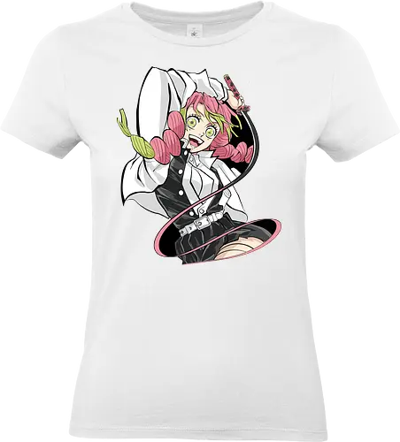 Kanroji Mitsuri: Love Hashira's Smile - Mitsuri Kanroji, Love Hashira, Slayer, Hashira, anime, manga, fan art, t-shirt design, art print, Nichirin Sword, cute anime girl, geek art, stylish, KNY, cool anime art, pink hair - Standard T-Shirt (Frauen)