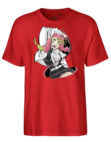Kanroji Mitsuri: Love Hashira's Smile - Mitsuri Kanroji, Love Hashira, Slayer, Hashira, anime, manga, fan art, t-shirt design, art print, Nichirin Sword, cute anime girl, geek art, stylish, KNY, cool anime art, pink hair - Fairtrade T-Shirt