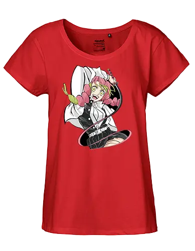 Kanroji Mitsuri: Love Hashira's Smile - Mitsuri Kanroji, Love Hashira, Slayer, Hashira, anime, manga, fan art, t-shirt design, art print, Nichirin Sword, cute anime girl, geek art, stylish, KNY, cool anime art, pink hair - Fairtrade Girl Shirt