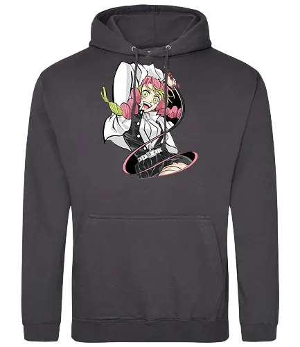 Kanroji Mitsuri: Love Hashira's Smile - Mitsuri Kanroji, Love Hashira, Slayer, Hashira, anime, manga, fan art, t-shirt design, art print, Nichirin Sword, cute anime girl, geek art, stylish, KNY, cool anime art, pink hair - Standard Hoodie