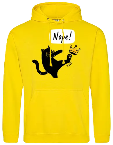 Nope Cat Kicking Crown