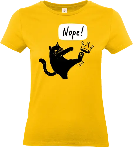 Nope Cat Kicking Crown
