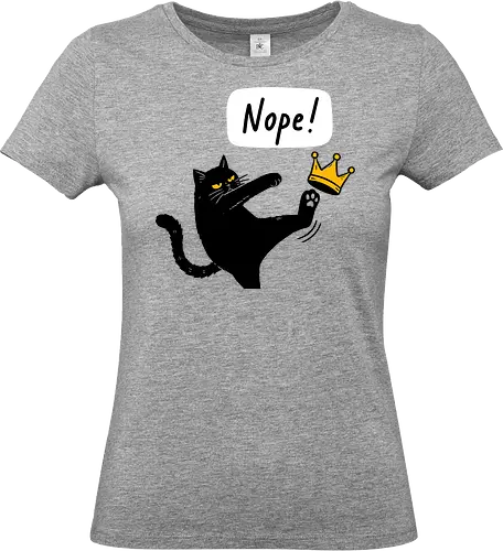 Nope Cat Kicking Crown