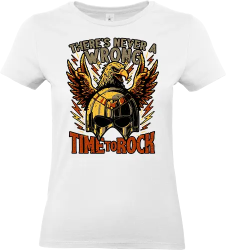 Peace Eagle Hero Rock - Tv Show, Movie, Superhero, Superheroes, Supervillain, Rock, Rock And Roll, Rock & Roll, Music, Punk, Punk Rock, Heavy Metal, Comedy, Peace, Helmet, Metal, Eagle, Horn - Standard T-Shirt (Frauen)