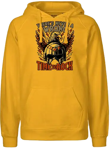 Peace Eagle Hero Rock - Tv Show, Movie, Superhero, Superheroes, Supervillain, Rock, Rock And Roll, Rock & Roll, Music, Punk, Punk Rock, Heavy Metal, Comedy, Peace, Helmet, Metal, Eagle, Horn - Fairtrade Hoodie